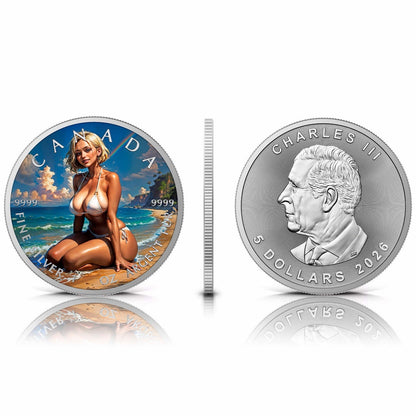 2026 Canada Maple Leaf Welcome Summer Edition 1 oz Silver Coin