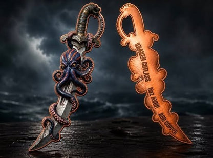 5 oz Kraken Sword .999 Shaped Copper