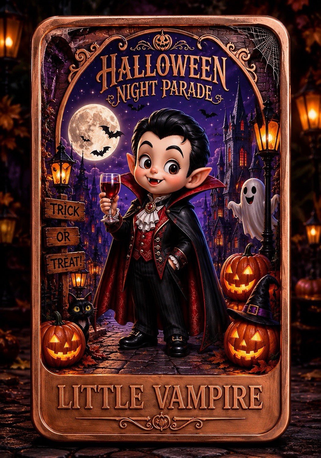 2026 Halloween Night Parade Little Vampire 5oz Copper Bar UV Printed