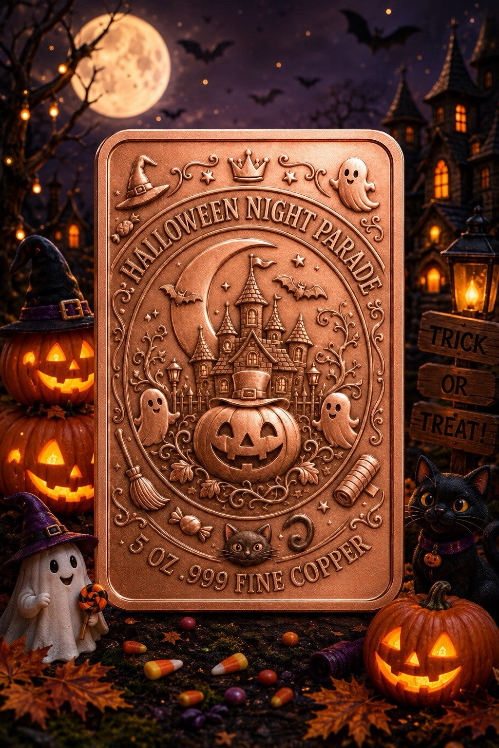 2026 Halloween Night Parade Little Vampire 5oz Copper Bar UV Printed