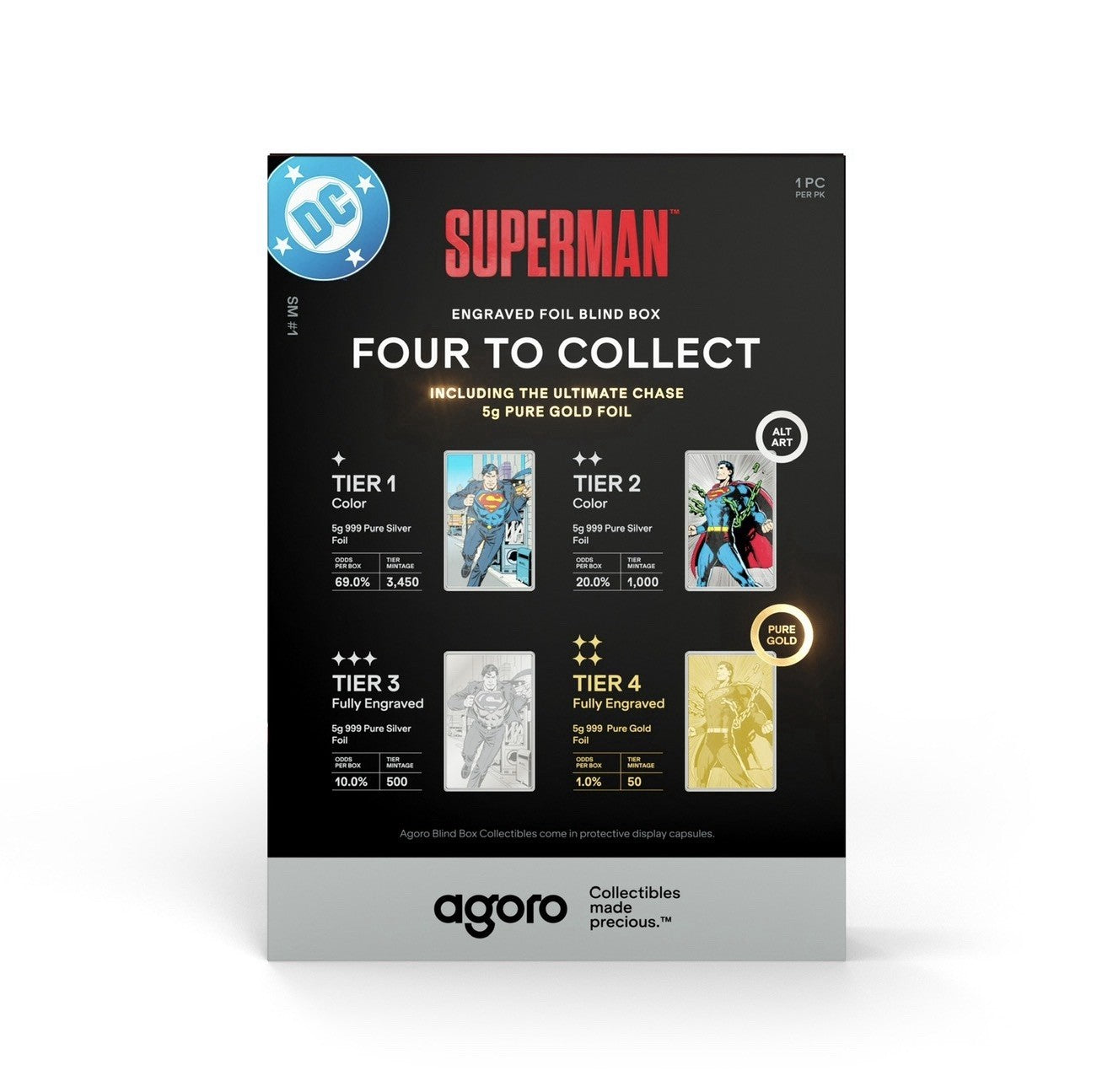 Superman DC Comics Blind Box Agoro Niue 5 gram Proof Silver or Gold