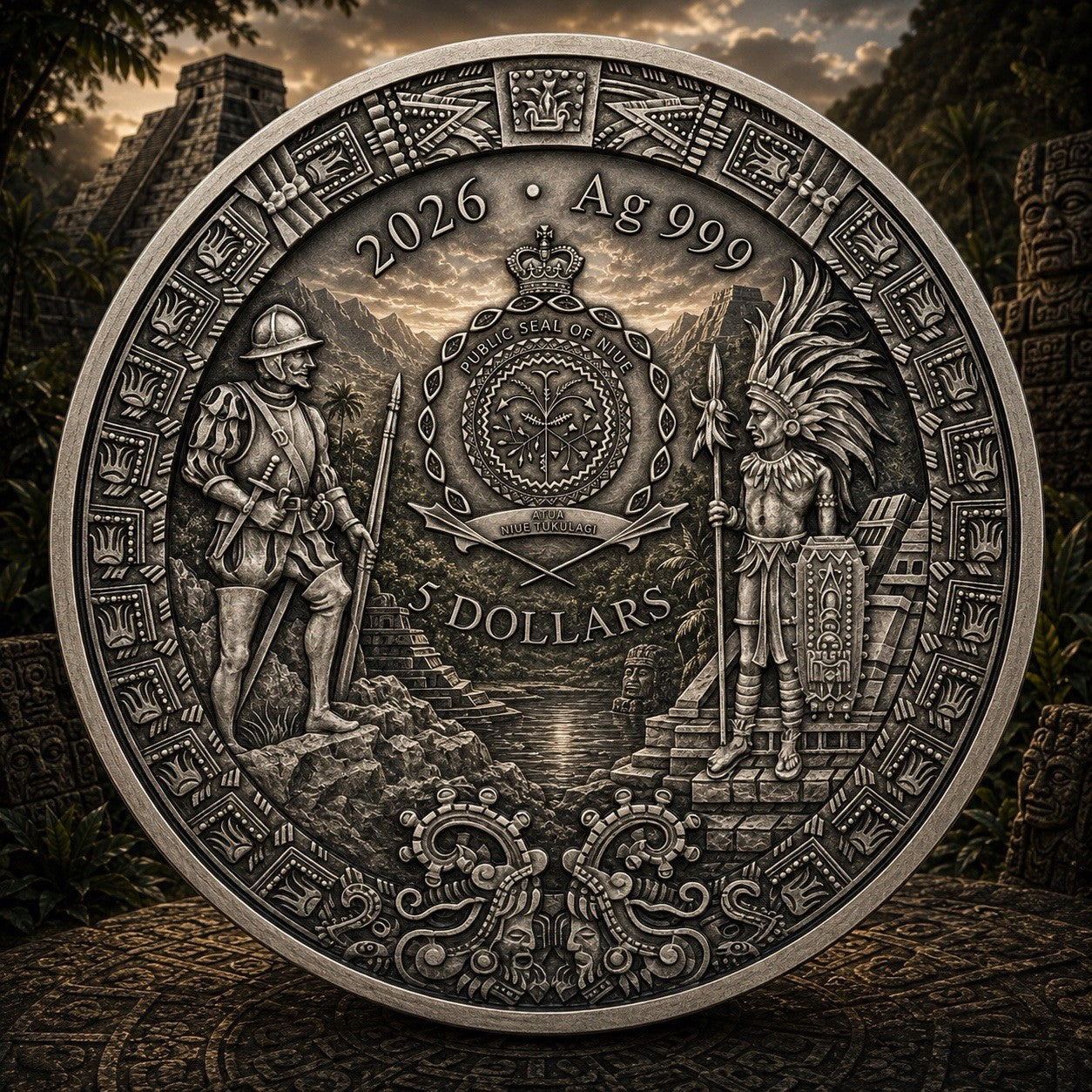 2026 Niue The Greatest Treasures - Aztecs 42.16g Silver Coin