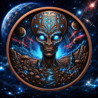 Starborn Watcher 5 oz Copper Coin, Cosmic Guardian,
