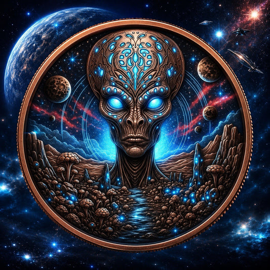 Starborn Watcher 5 oz Copper Coin, Cosmic Guardian,
