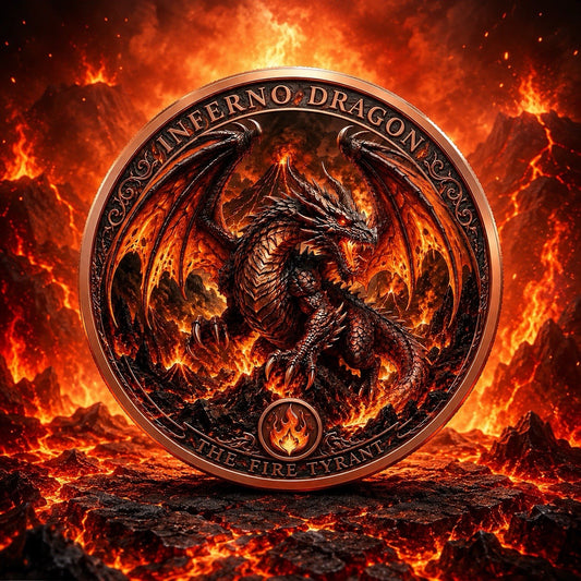 Inferno Dragon The Fire Tyrant 1 Kilo Copper Medal