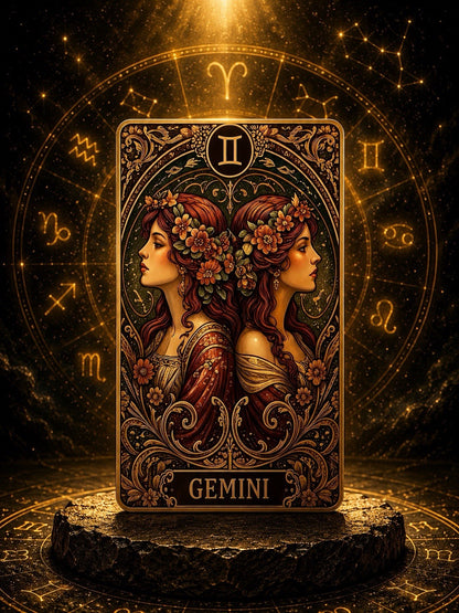 12 Constellations Zodiac Seres: 5oz Copper Art Bar,  Gemini