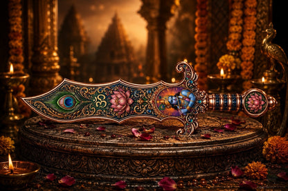 Lord Krishna's Nadaka Sword 2 oz Copper High Relief Shaped Medal