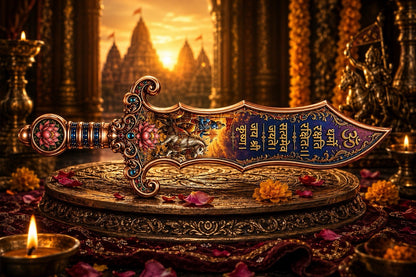 Lord Krishna's Nadaka Sword 2 oz Copper High Relief Shaped Medal