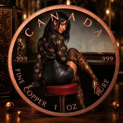 2025 Canada Maple  Female Portrait l 1oz Copper Coin