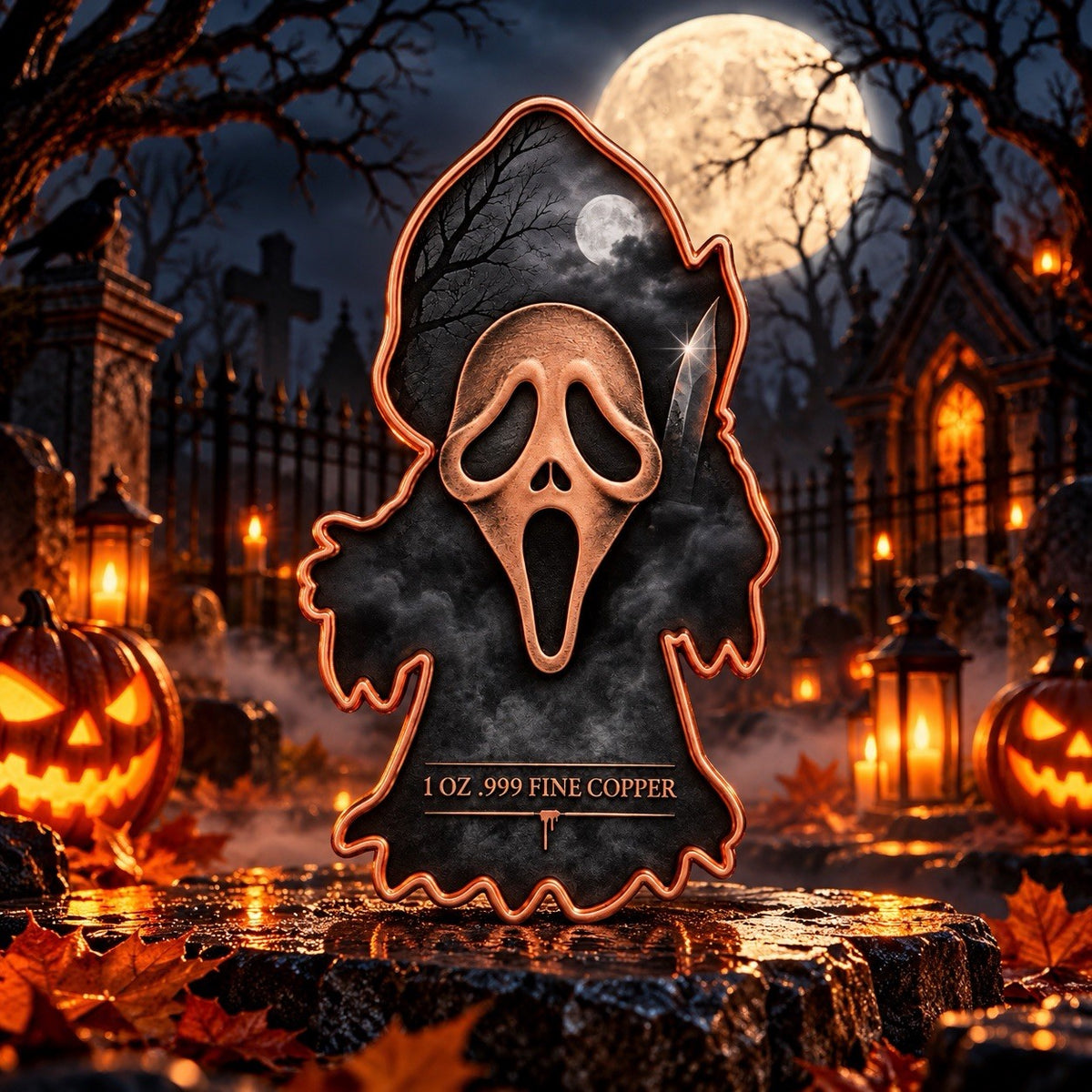 2026 Halloween Icons of Terror: Ghostface 1oz Copper Figure