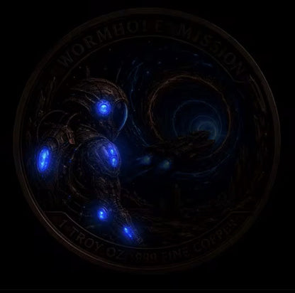 2026 Beyond the Universe: Wormhole Mission  1oz Copper Coin Glow FX