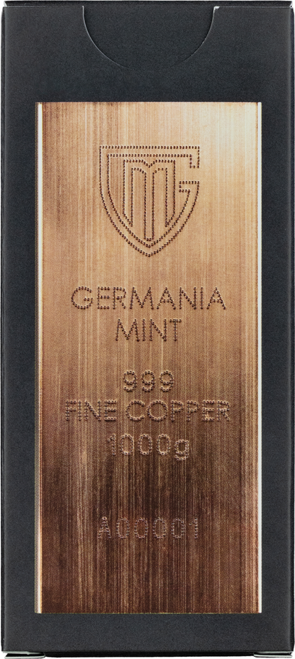 New Germania Mint 1 KG Copper Raw Bar
