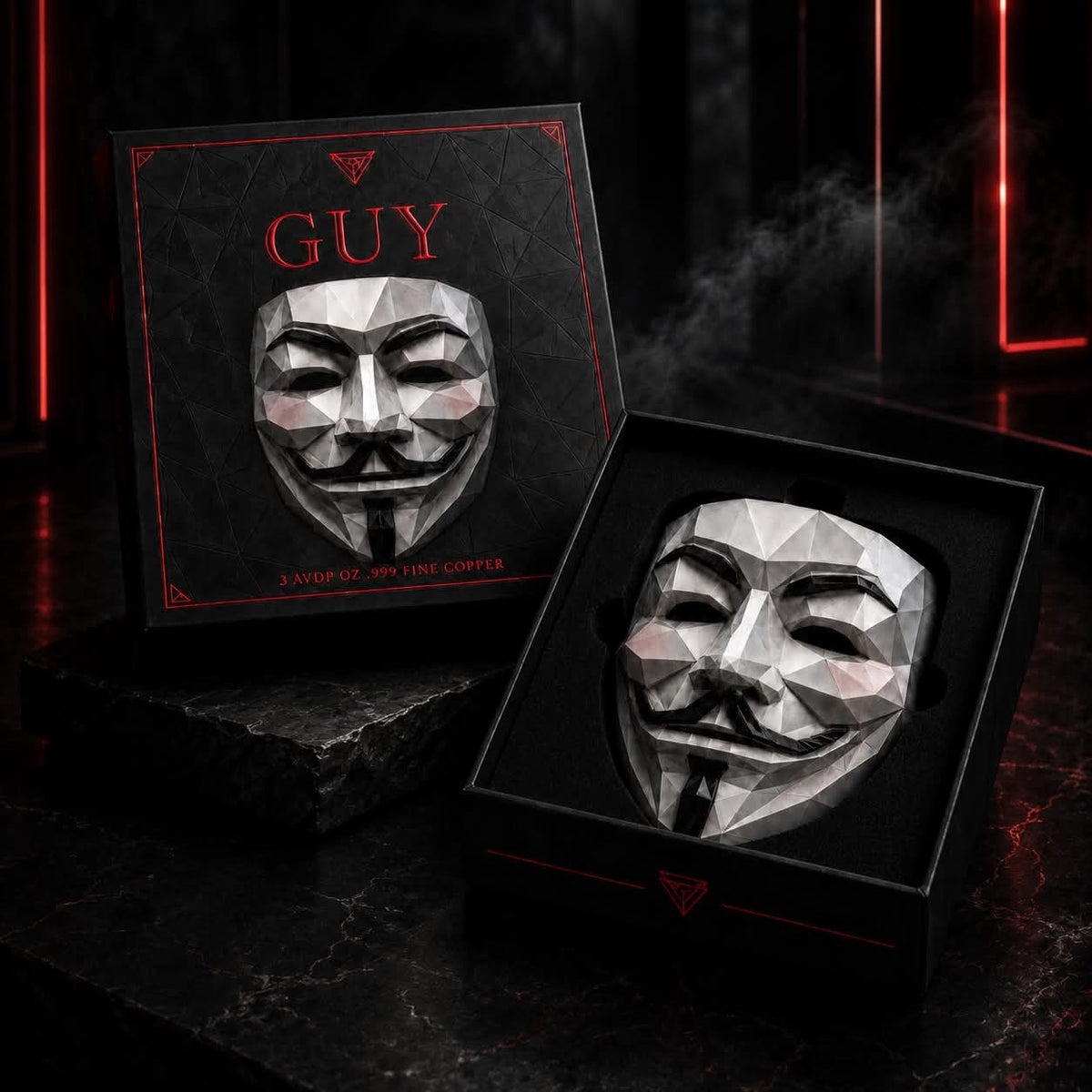 3 oz Guy Fawkes Stackable Copper