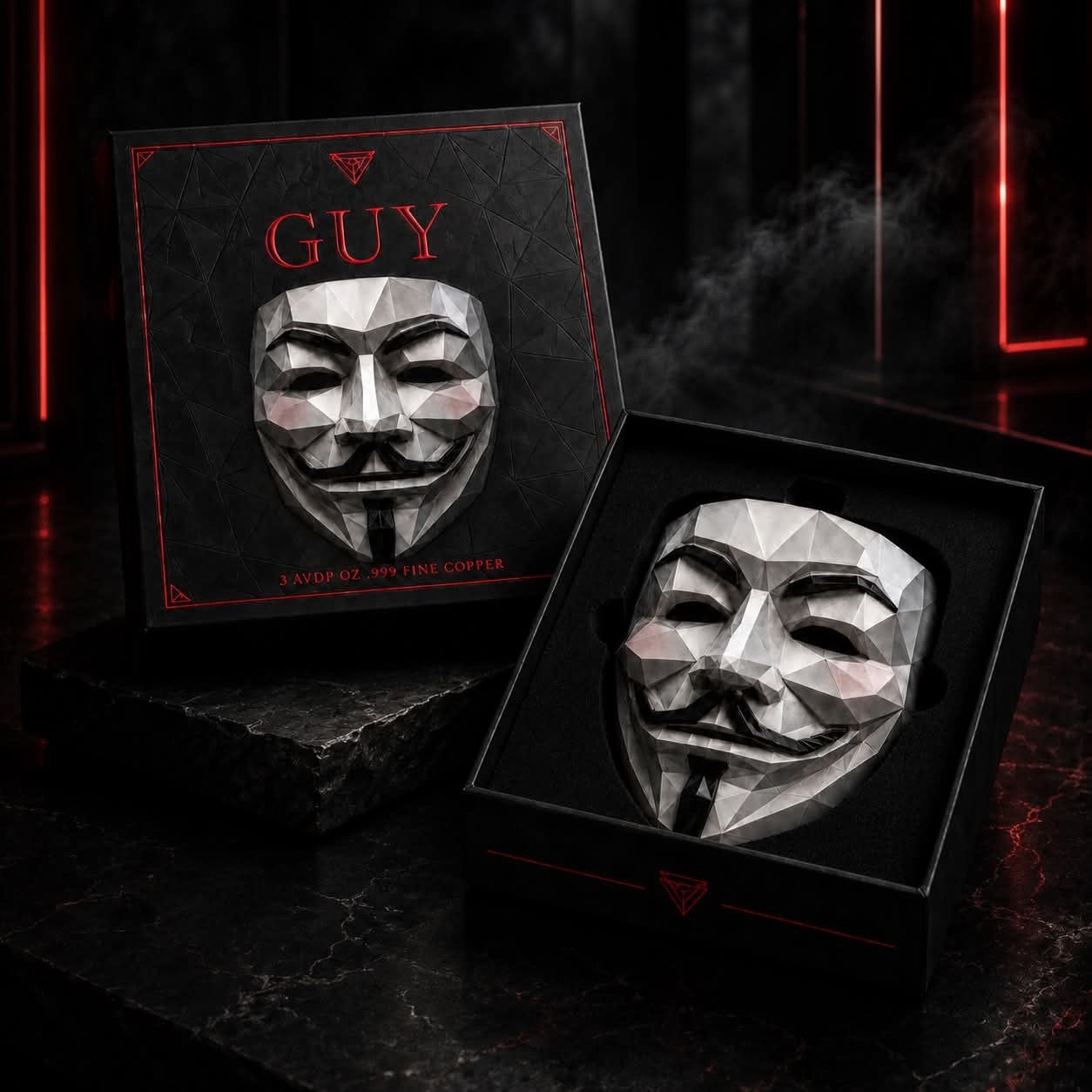 3 oz Guy Fawkes Stackable Copper