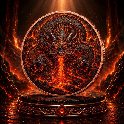2026 Chinese Myth Dragon Series: Lava Fury UV 1 oz Copper Coin