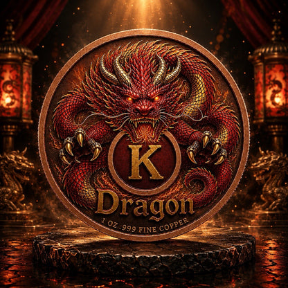 2026 Chinese Myth Dragon Series: Lava Fury UV 1 oz Copper Coin