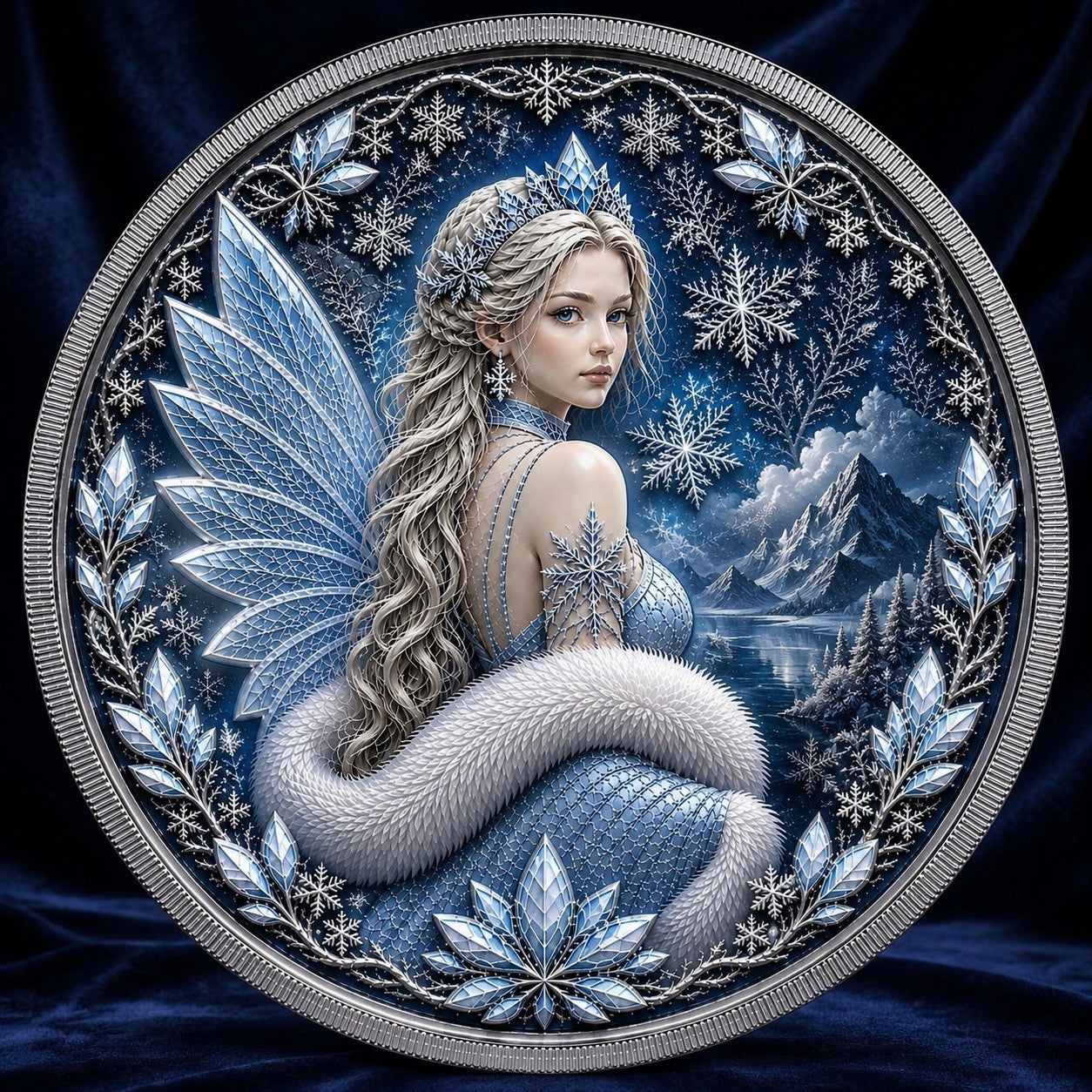 Fire And Ice Fairy High Relief Both Sides  Colorized 5oz Copper Round