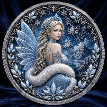 Fire And Ice Fairy High Relief Both Sides  Colorized 5oz Copper Round