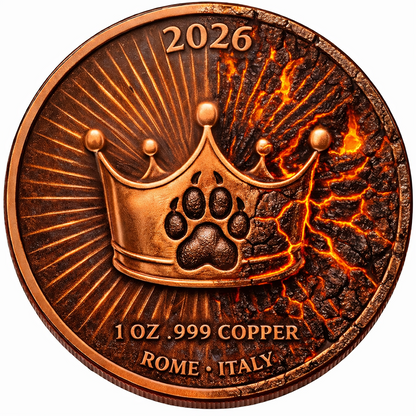 Lion Virtues Series 1 Oz Copper Round Italy 2026