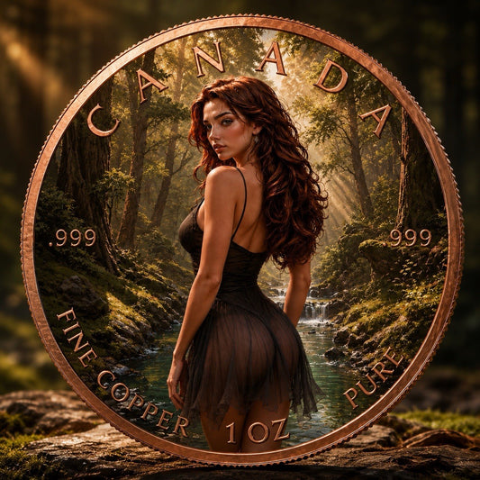 2025 Canada Maple Leaf Forest Girl 1oz Copper Coin