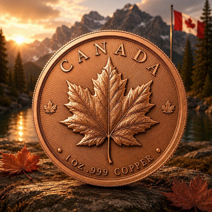 2025 Canada Maple Leaf Forest Girl 1oz Copper Coin