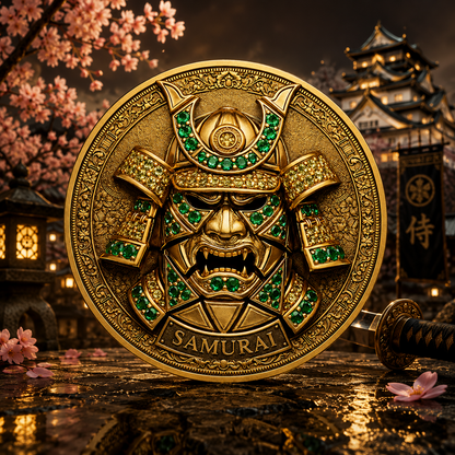 Samurai Hannya Buddhism Collectible Coin