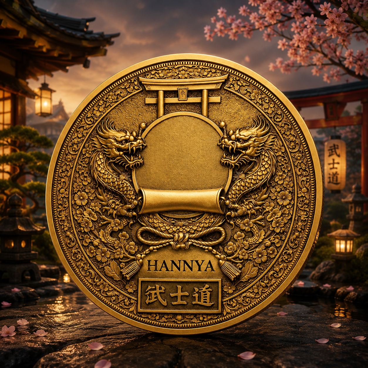 Samurai Hannya Buddhism Collectible Coin