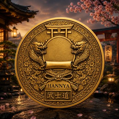 Samurai Hannya Buddhism Collectible Coin
