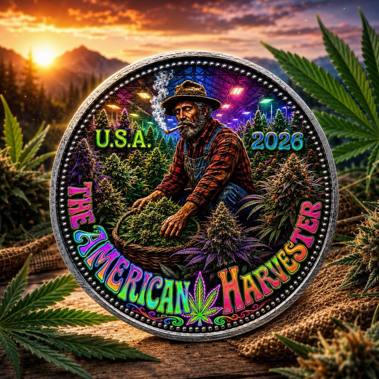 2026 Engelhard Prospector American Harvester Edition 1 oz Silver Coin
