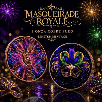 1 oz Libertad Tribute Masquerade Royale .999 Copper Medal in Slab