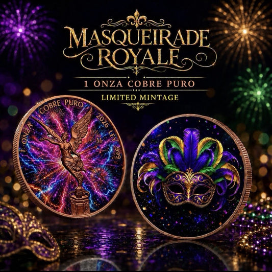 1 oz Libertad Tribute Masquerade Royale .999 Copper Medal in Slab