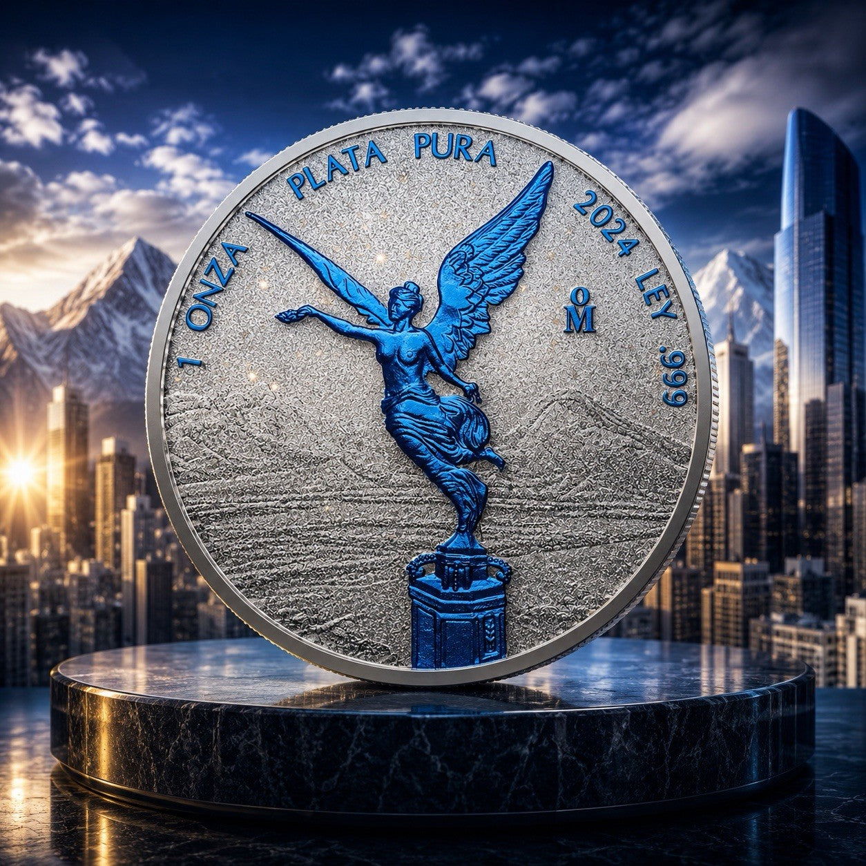 2024 Mexico Libertad Diamond Dust Ice Edition 1 oz Silver Coin