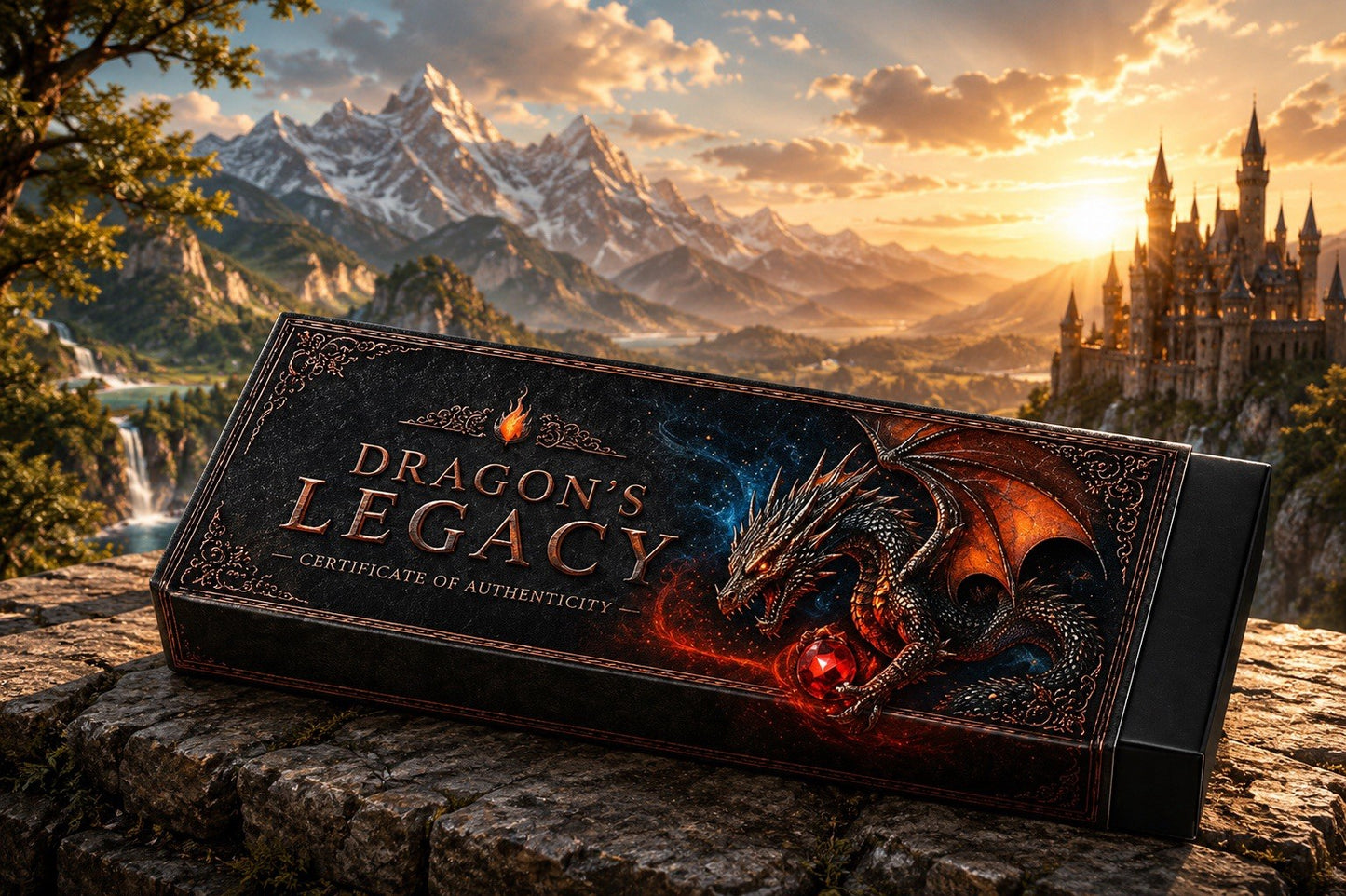 Dragon's Legacy Shaped 1 Kilo Copper Medal Low Mintage With Wooden Case