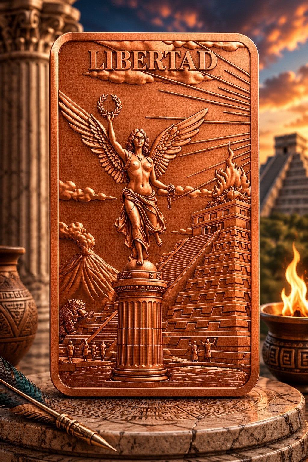 Libertad Full View 1 oz Copper Bar