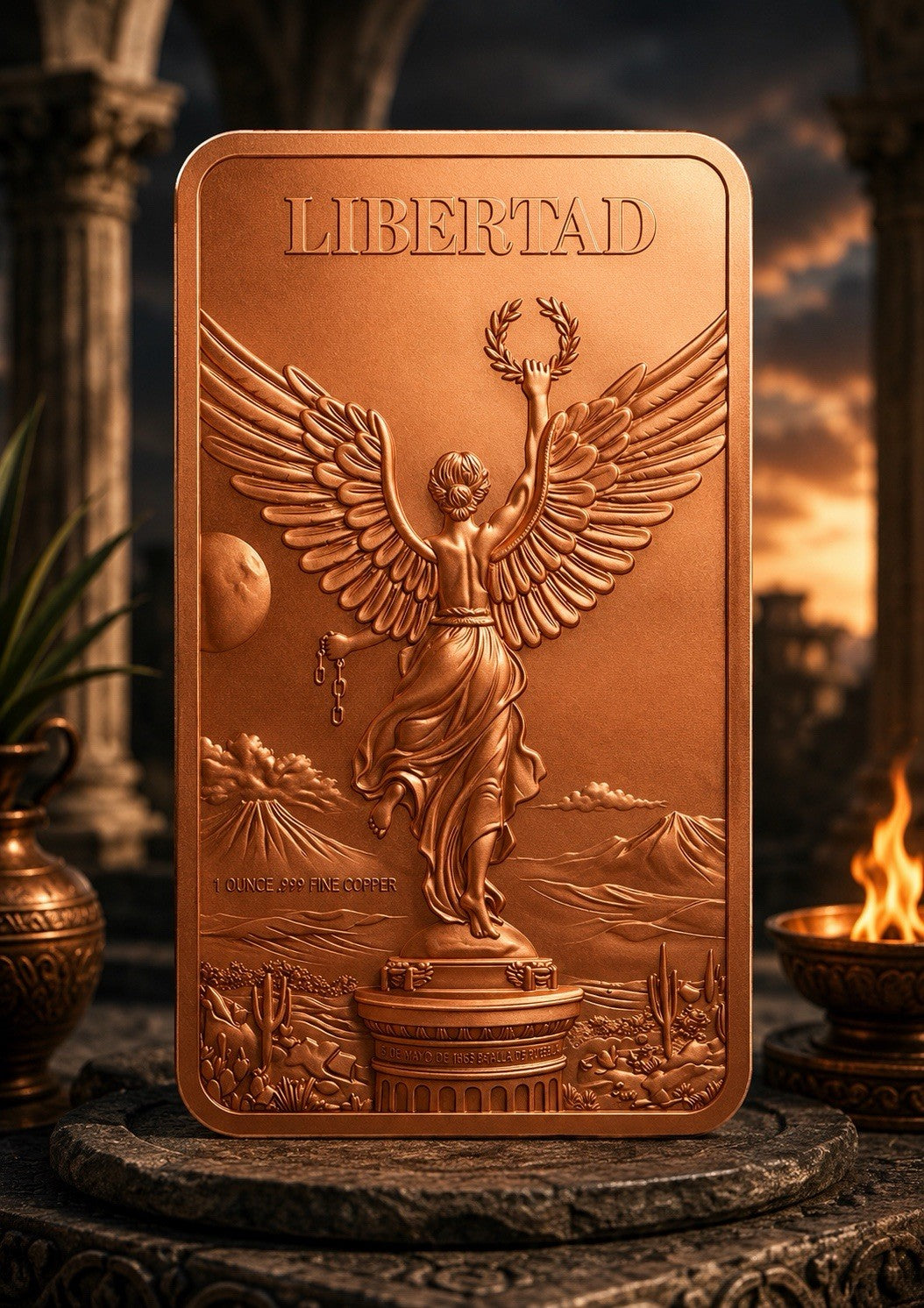 Libertad Full View 1 oz Copper Bar
