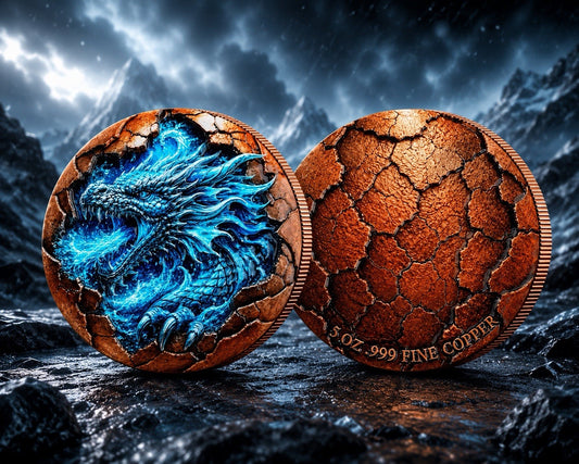 2026 Infernal Artic Beast Cracked Dragon 5oz Copper Round