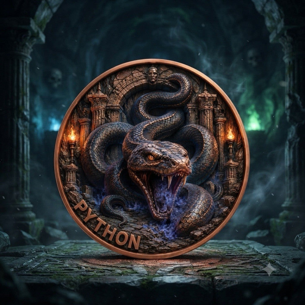 2026 Monsters of Olympus Serie: Python   5oz Copper Coin