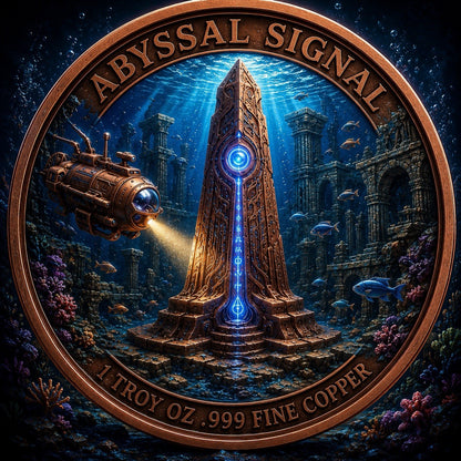 2026 Beyond the Universe Abyssal Signal 1oz Copper Round  Glow effect