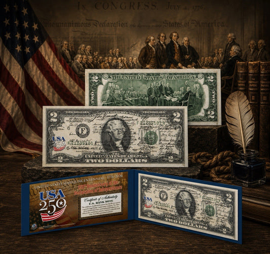 Genuine Legal Tender $2 Bill 'America's 250th' Declaration Signers