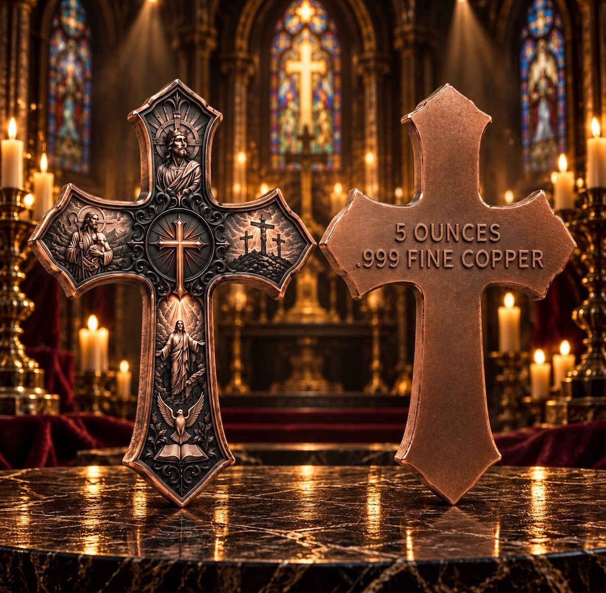 2026 Cross Shaped 5 oz Copper High Relief in Capsule (PRE-ORDER)