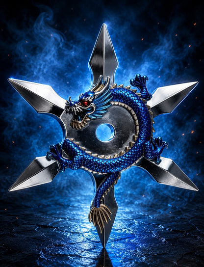 2 oz copper Ninja Star Dragon in Box