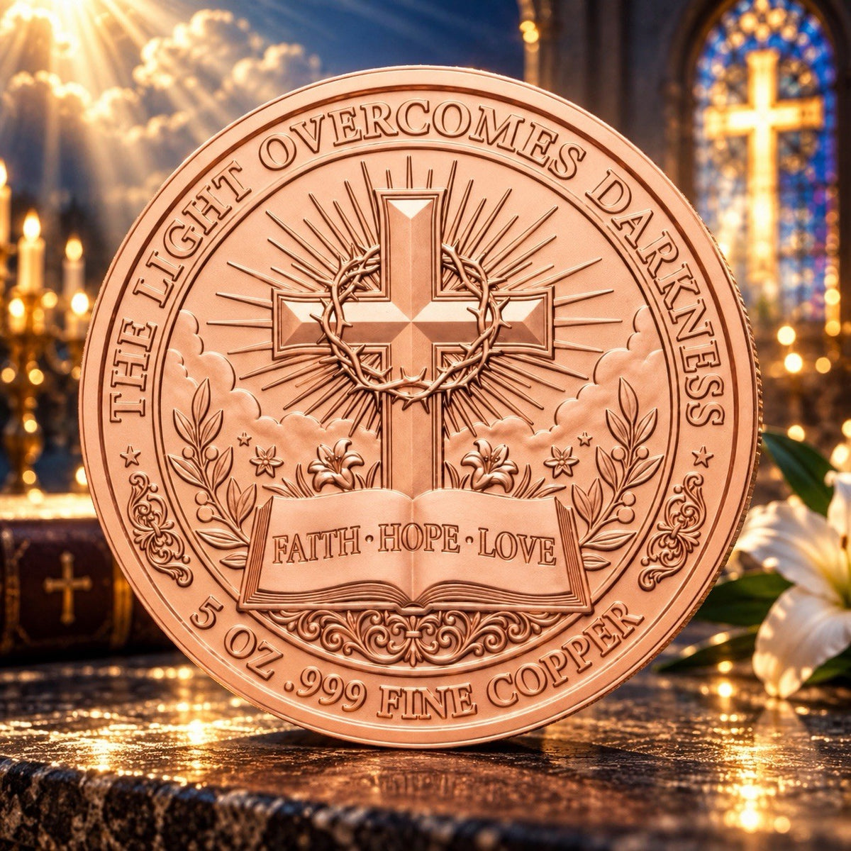 2026 Divine Legacy Series: The Lion & The Lamb 5oz Copper Medal
