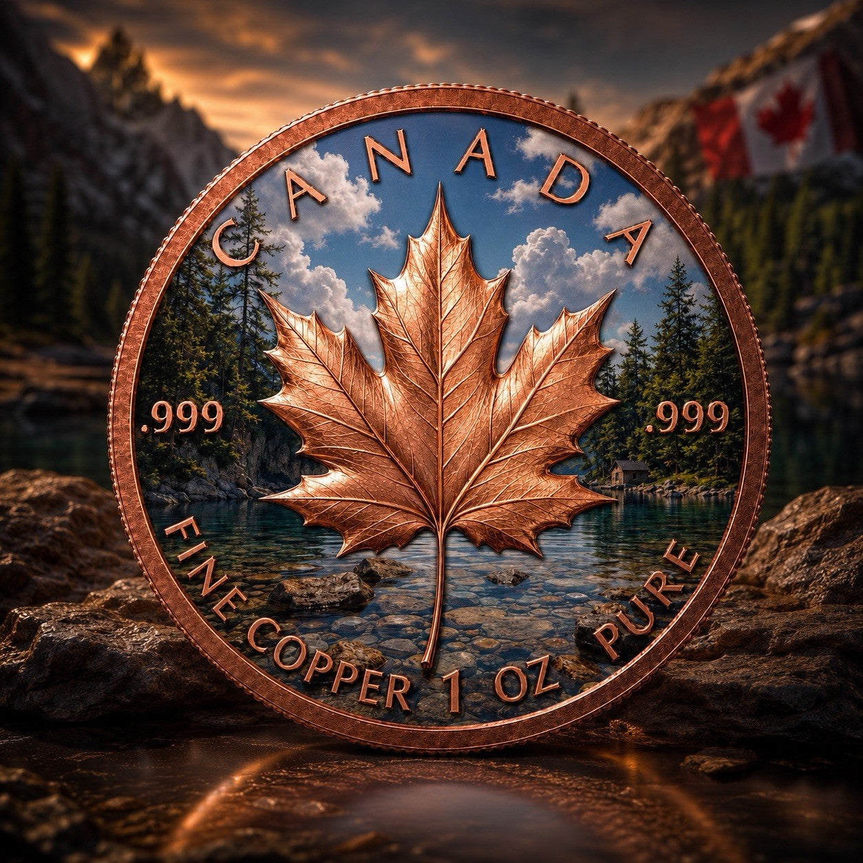2026 Canada Maple Leaf Landscape Collection 1oz Copper Coin
