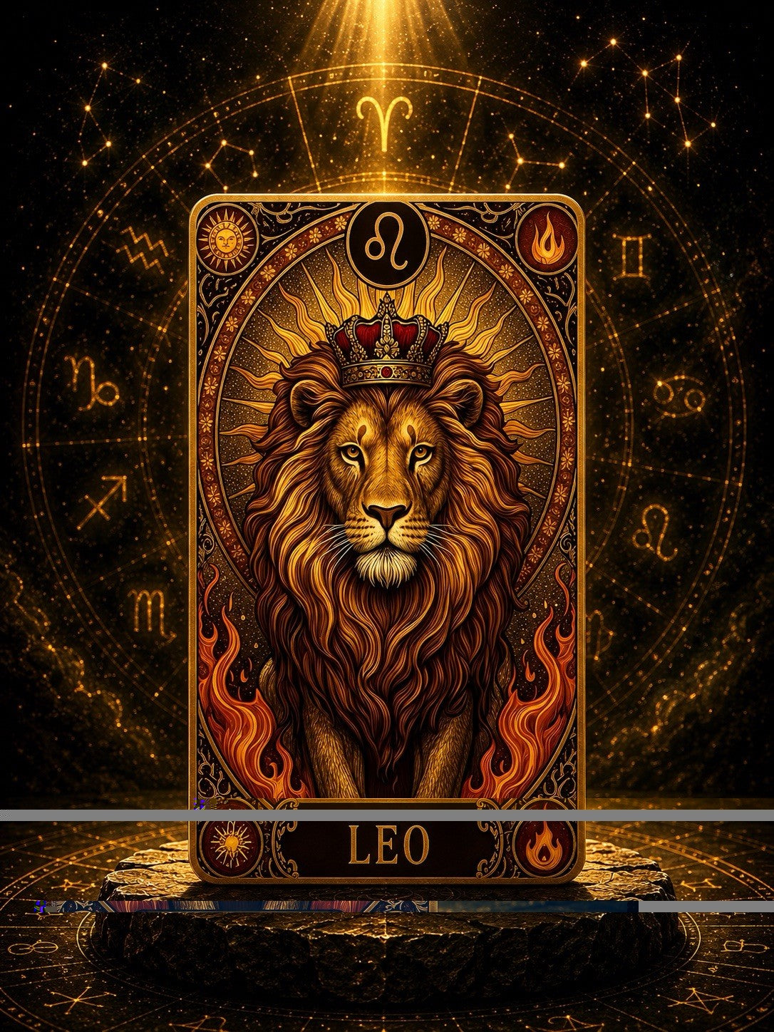 12 Constellations Zodiac Seres: 5oz Copper Art Bar,  Leo
