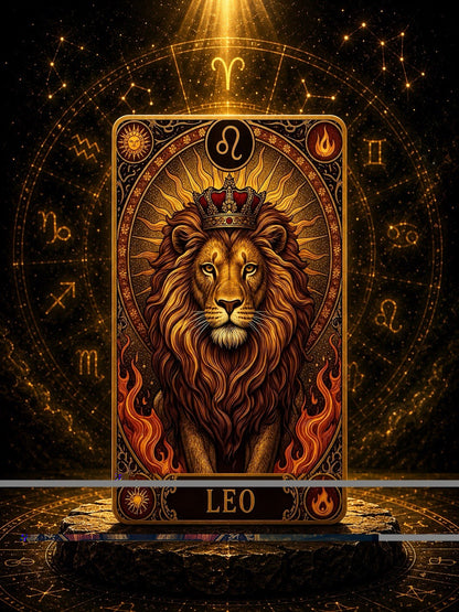 12 Constellations Zodiac Seres: 5oz Copper Art Bar,  Leo