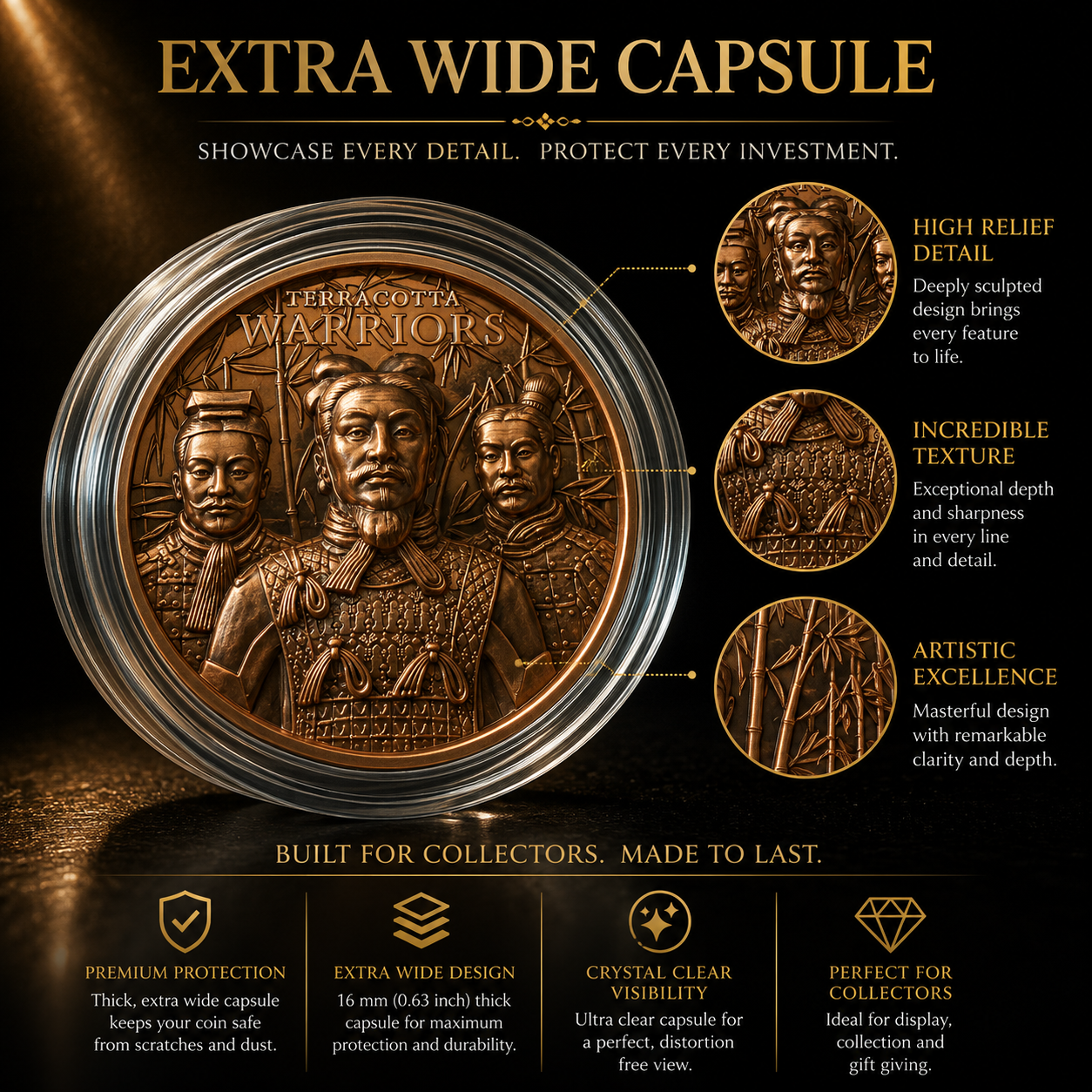 2021 Cook Islands 50 gram Copper Terracotta  (BU in Capsule) From CIT Mint Ultra