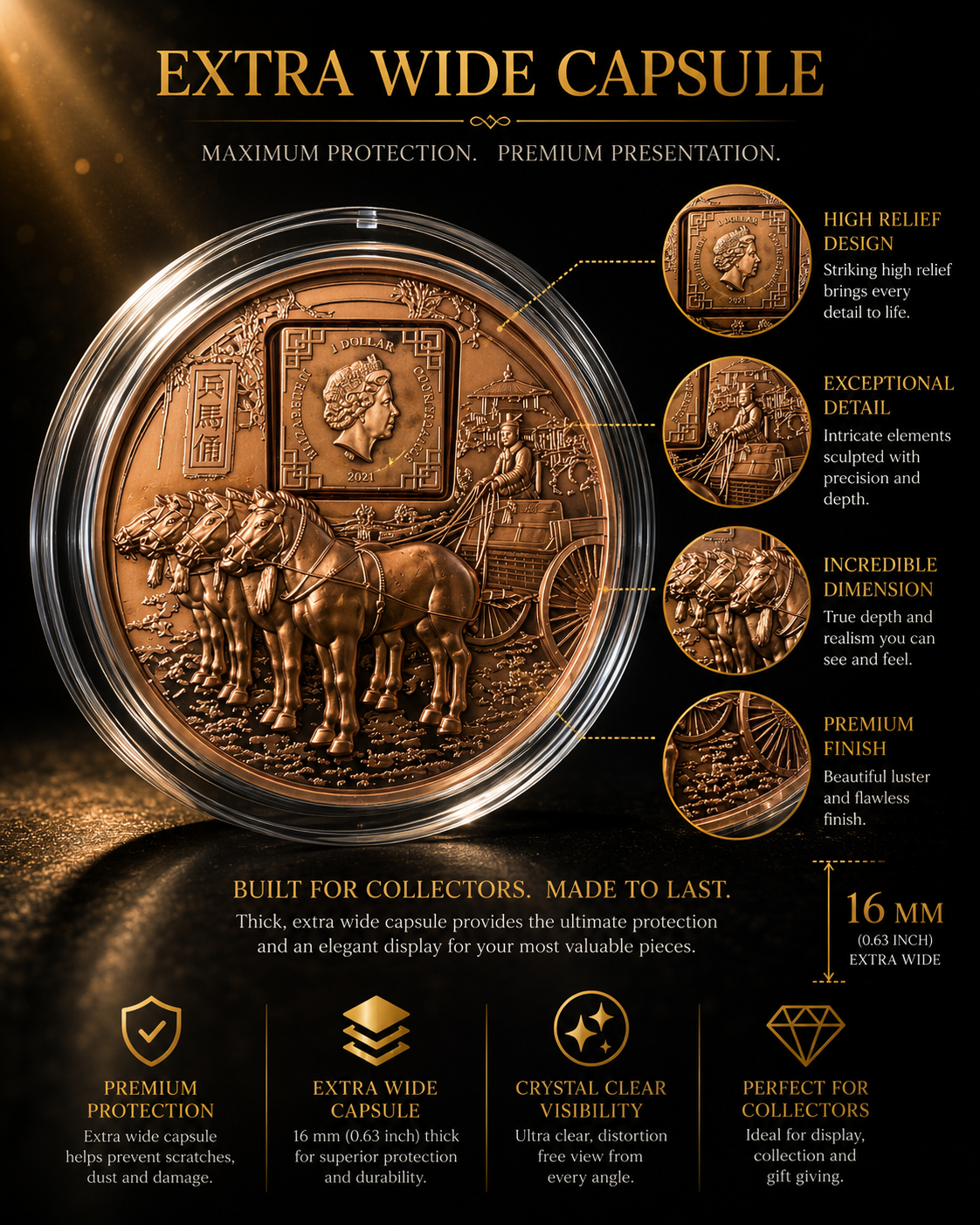 2021 Cook Islands 50 gram Copper Terracotta  (BU in Capsule) From CIT Mint Ultra
