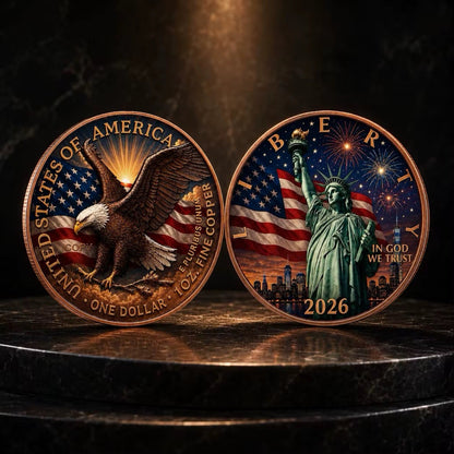 2026 Liberty Flag Eagle Celebration 1oz Copper Coin