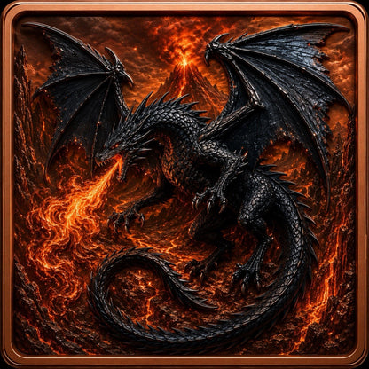 3D UHR Elemental Beasts Series: Black Beast 5oz Copper Bar