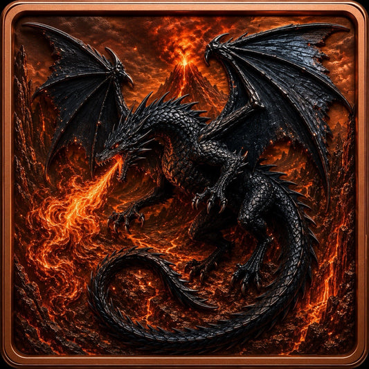 3D UHR Elemental Beasts Series: Black Beast 5oz Copper Bar